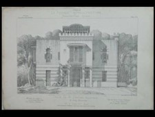 ORSAY, VILLA ARABE DE CHARLES CORDIER - 1876 - 2 GRANDES GRAVURES, DREVET