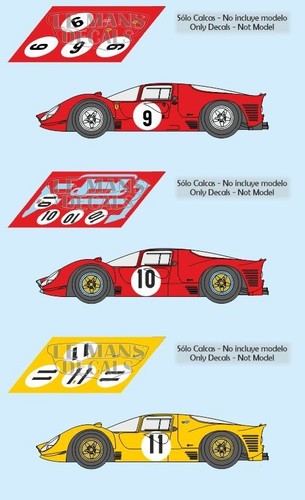 Décal ferrari 330 412 p - 330,