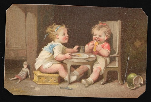 Enfants goûter chromo - enfants, au