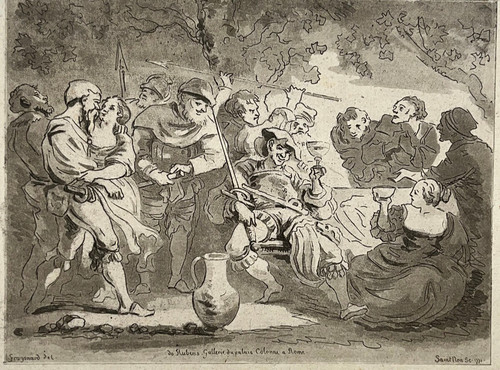 Rubens gravure eau - forte, saint