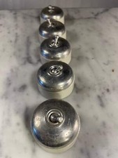 Set of 5 Vintage Metal & Ceramic Toggle Light Switches – Mid-Century
