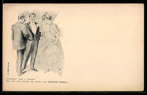 Carte postale montre omega - postale,