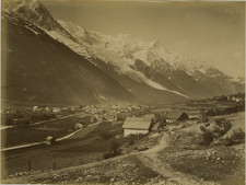 ND, France, Chamonix et le Mont Blanc vintage albumen print Tirage albuminé 