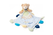 Doudou Plat ours bleu Super