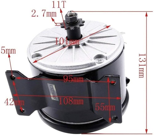 36v 350w brush electric motor - 350w,