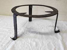 Ancien Trépied pour marmite, accessoire cheminée 30cm de diamètre