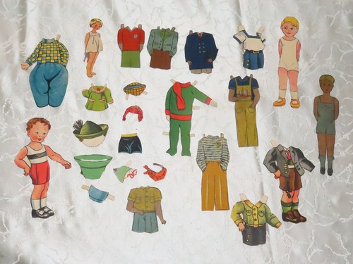 Lot poupées papier - poupées, en