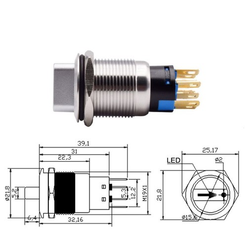 Interrupteur bouton poussoir