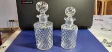 2 Flacons Cristal De Baccarat Modele Tors-bambou.