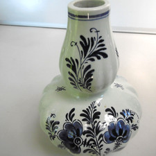 vase soliflor ou bouteille a musique ceramique delft hollande