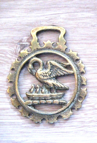 Horse brass laiton signe - en,