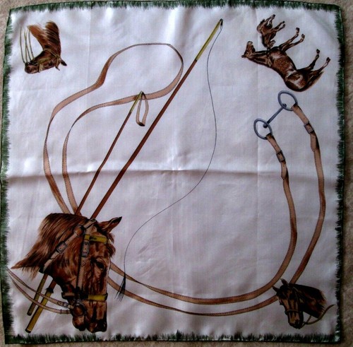 Foulard chevaux soie en - ,