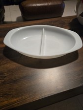 Plat À Casserole Divisé Vintage Pyrex En Opale Blanche #1063 1 1/2 Qt 13"