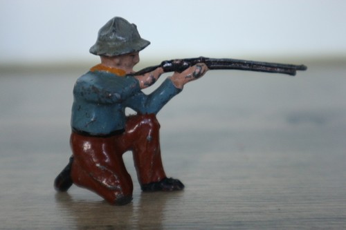 Ancien jouet plomb cowboy - ancien,