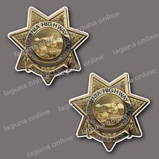 autocollant décalcomanie imperméable brillant logo california highway patrol 1