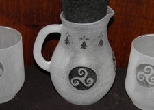 Duo verres gobelets et carafe