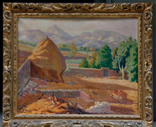 Tableau Ancien Huile Paysage