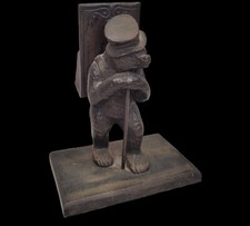 ours porte boite d'allumette de la foret noir en metal 