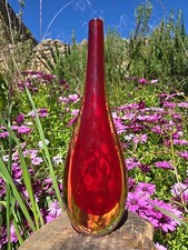 Vase Goutte En Verre De Murano Flavio Poli Pour Seguso Vintage.