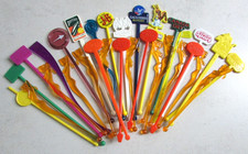 Lot 31 touilleurs agitateurs JB, Sirop sport, Canada Dry, Gauloises, Perrier etc