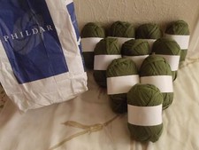 @ Lot de 10 pelotes de laine (coton) PHILDAR qualité ETE coloris BROUSSE ! @