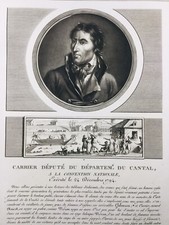Carrier en 1799 Noyade de Nantes Massacre Chouans Gravure Révolution Française