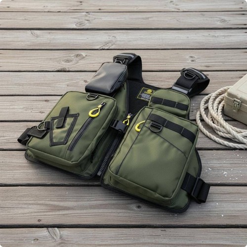 Gilet survie pêche forte - pêche,