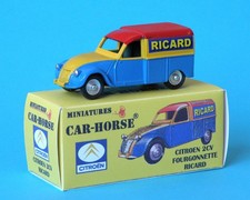 Car-Horse Citroen 2cv 2 cv  fourgonnette Pastis Ricard style Dinky cij jrd