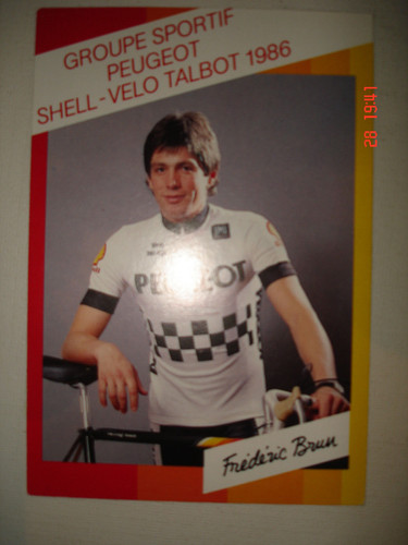 Cyclisme carte frédéric brun - carte,