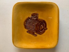 ANCIEN CENDRIER CERAMIQUE MATERIEL ELECTRIQUE H. CAZENAVE MALAKOFF