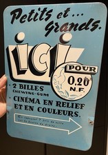 Ancienne Rare Tôle Pub Publicitaire Non Émaillée Pour Ancien Distributeur De Gum