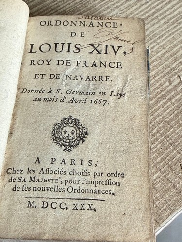Ordonnance louis xiv - ordonnance, code