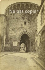 DINAN vers 1885 porte de Jerzual Côtes-d'Armor Bretagne Pub chocolat Meunier