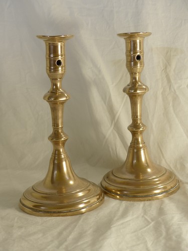 Paire bougeoirs ancien - paire,