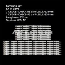 KIT 14 BARRES DE BANDES LED-TV SAMSUNG D2GE-400SCA-R3 D2GE-400SCB-R3 2013SVS40F
