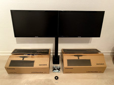 Lot de 2 Ecrans Samsung S22F350FH 22" 5ms + support Fleximounts