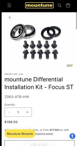 Differential installation kit - differential,