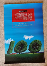 Affiche Mondial de l'automobile 1998- 100 ans Paris Porte de Versailles