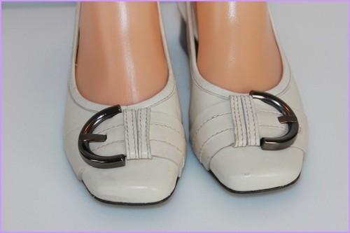 Escarpins martin cuir blanc - jb,