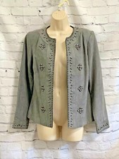 Dress Barn Gray Suede Like