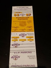 1986-87 LA Kings NHL Playoffs  Full Ticket Stub Hockey Series B Home Game 4 Rare
