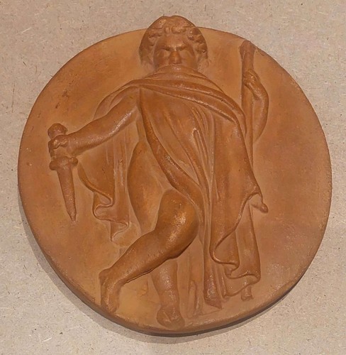 Bas relief medaillon terre - bas,