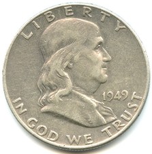 USA half dollar argent Franklin 1949 n°6381