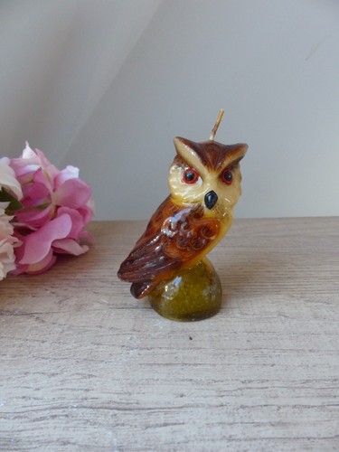 Vintage années bougie hibou - vintage,