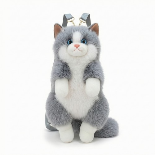 Sac dos chat peluche - sac,