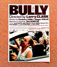 Mini affiche Bully Movie Flyer Larry Clark Chirahi suivi japonais