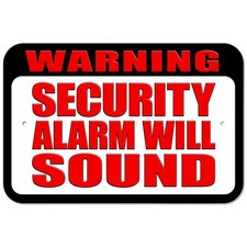 Plastic Sign Warning Security