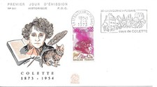 ENVELOPPE FLAMME 1er JOUR N° 1747 - COLETTE