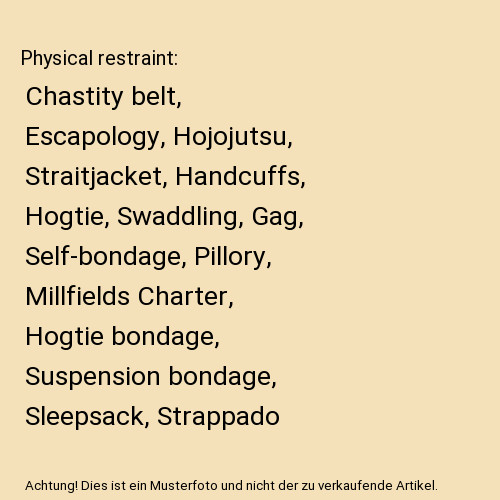 Physical restraint chastity - physical,