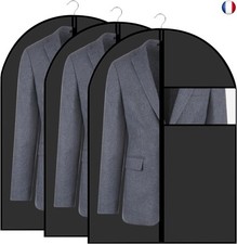 Lot de 3 housses à vêtements